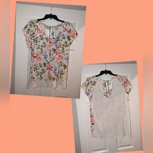 Janet Chung 1X floral dress top